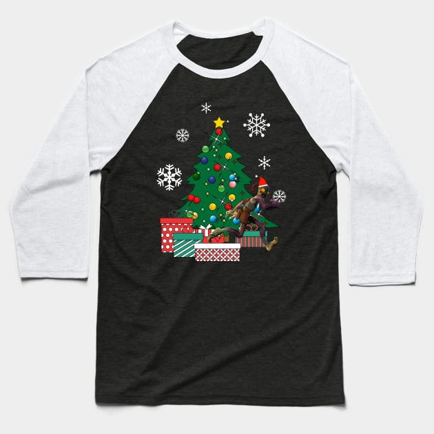 Abe Oddysee Around The Christmas Tree Baseball T-Shirt by Nova5